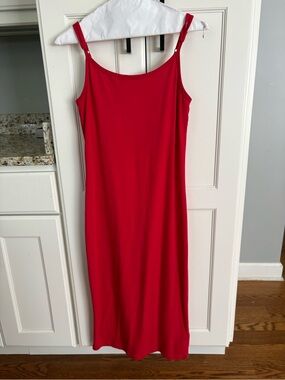 Gap Red maxi cotton Dress for Women - Elegant Simple Style